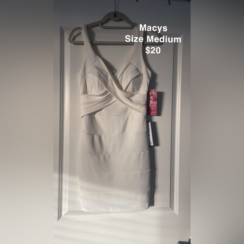 Macys White Dress Size Medium